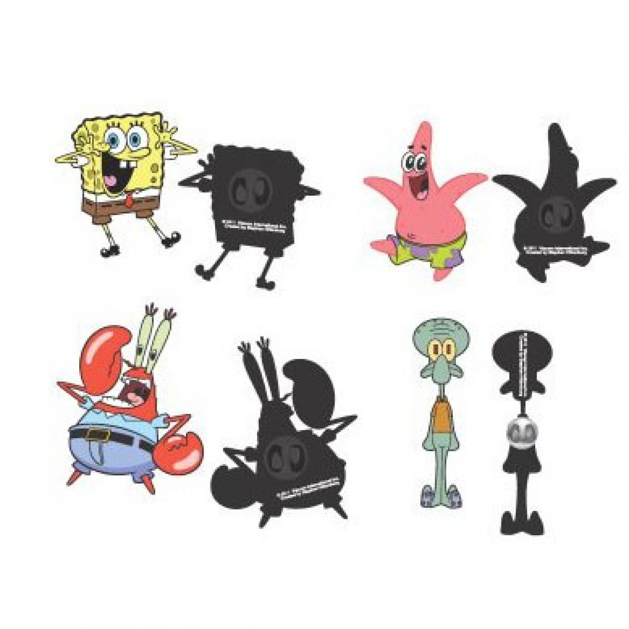 SpongeBob SquarePants Characters Lapel Pin 4-Pack Set
